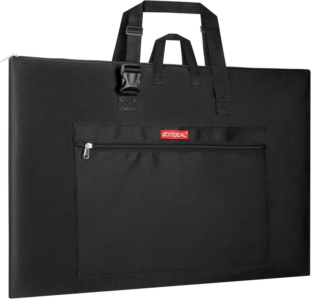 GOTIDEAL Large Art Portfolio Bag, 24x36 Inches Waterproof Art Portfolio Case with Shoulder & Handle Carry, Storage Carrying Bag for Professional Artwork Sketch Drawing Canvas Photography Poster