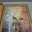 2 Piece Framed Canvas Art Prints Morning Glory Modern Abstract White Flowers Oil Painting Style Wall Floral Gallery Poster for Living Room Bedroom Office Decor Ready to Hang12x16 Inch