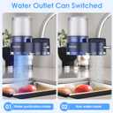 Faucet Mount Water Filter for Kitchen Sink - Dual Mode Water Outlet, Water Filter for Sink Faucet Reduces Chlorine, Limescale, Heavy Metals & Bad Taste with 2 Replacement Filter