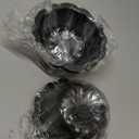 LoveDeal 4 Inch Fluted Tube Cake Pan, Nonstick Mini Kugelhopf Mold, Carbon Steel Fluted Baking Cake Pans, Metal Round Pumpkin Shaped Mould for Muffin, Brownie, Pudding - Black, Set of 4