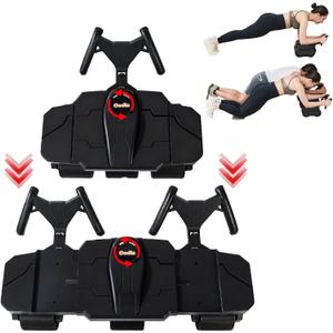 Partner Ab Roller Wheel with Elbow Support- Two-Person Core Trainer, Stable Home Gym Equipment for Couples to Strengthen Core Muscles