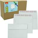 A9 Invitation envelopes100 PCS 5.75x8.75 in - windowless design 120GSM white paper envelopes with printable quick self-seal for invitations, greeting cards, invoices