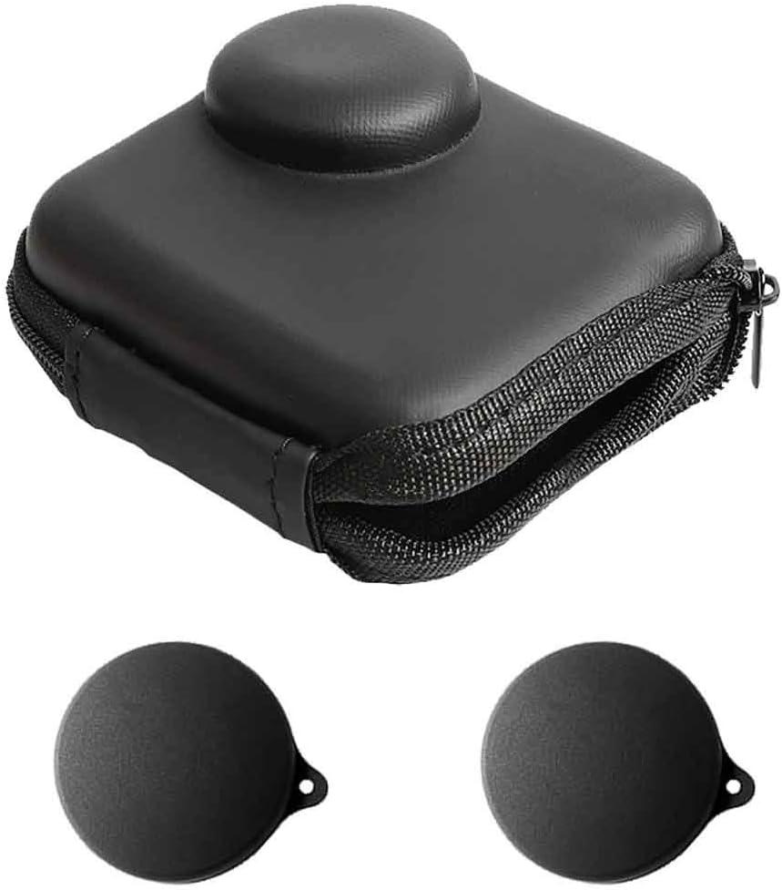 Mini Storage Bag Case for GoPro MAX/Max 2025 Waterproof 360 Camera + Rubber Lens cap Cover, Carrying Portable boxes Accessory for Go pro Max [2+1 Pack]
