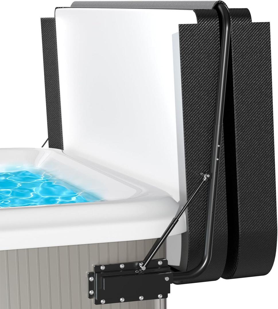 Hot Tub Cover Lifter - Heavy-Duty Spa Cover Lift Removal System, Adjustable Height & Width, Hot Tub Accessories Fits Most Hot Tubs Up to 96" Wide, Spa Lid Lifter Hydraulic Assist Removal System