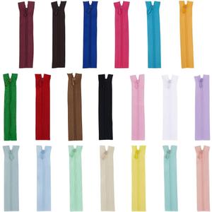 FINGERINSPIRE 20 PCS Tiny Zippers for Doll Sewing Clothes 4.7 inch Long 20 Colors Nylon Zipper Fastener with Alloy Zipper Puller Colorful Mini Zippers for Clothes Wallet DIY Sewing Accessories