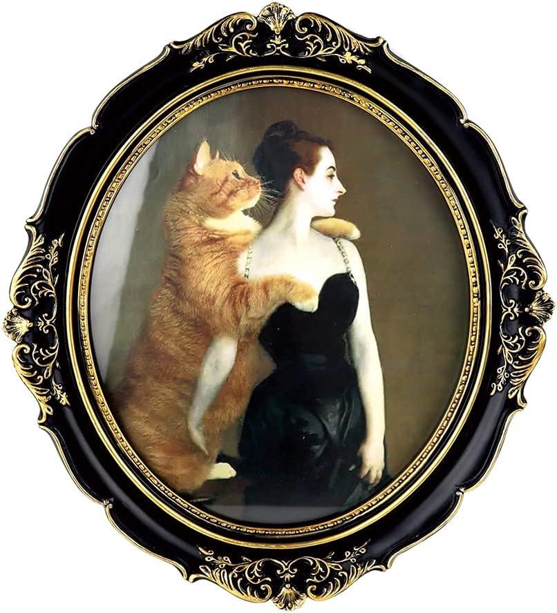 13x15 Oval Picture Frames, 13 By 15 Antique Poster Frames with Glass Front, Vintage Frame for Gallery Home Wall Decor (Black), 1PCS 13x15 Oval Picture Frame