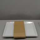 MIECOO Large Serving Platters, 18.5" x 11.5" White Serving Trays Set, Rectangular Porcelain Plates for Party, Wedding, Birthday, Entertaining, Food, Appetizer, Fruit, Sushi, Dessert, Set of 2