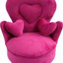 CONCISE Adult Dollhouse Furniture 1/6 1/12 Scale Miniature Velvet Sofa Hidden Jewelry Box for Women 14+ Collectors Ring Earring Necklace Bracelet Trinket Keepsake Storage Diorama Model Kit Display (M Pink Chair)