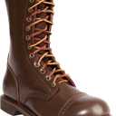 Rothco Leather Jump Boots - 10 Inch - High-Ankle Support and Impact Absorption (9, Brown)