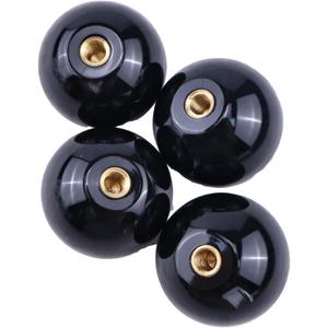 4PCS Threaded Ball Knob M6x35mm Compatible with M6 screw Joystick Handle in lighting installation, control levers, lawn mower, sports equipment and more, Black 1-3/8"