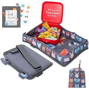 Little Traveler Airplane Tray Table Cover – Universal Fit & Easy Setup – Airplane Tray Cover Kids - Use in Buses, Trains, High Chairs I Plane Travel Essentials for Kids