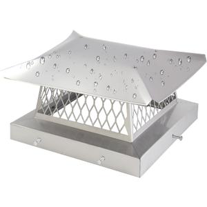 13" x 13" Chimney Caps Fireplace Chimney Cover for Outside Flue Tile Clay, Chimney Flue Cover Chimney Vent Cap with Screen Hood Plate,304 Stainless Steel Chimney Rain Cap Roof Rain Guard Top Protector