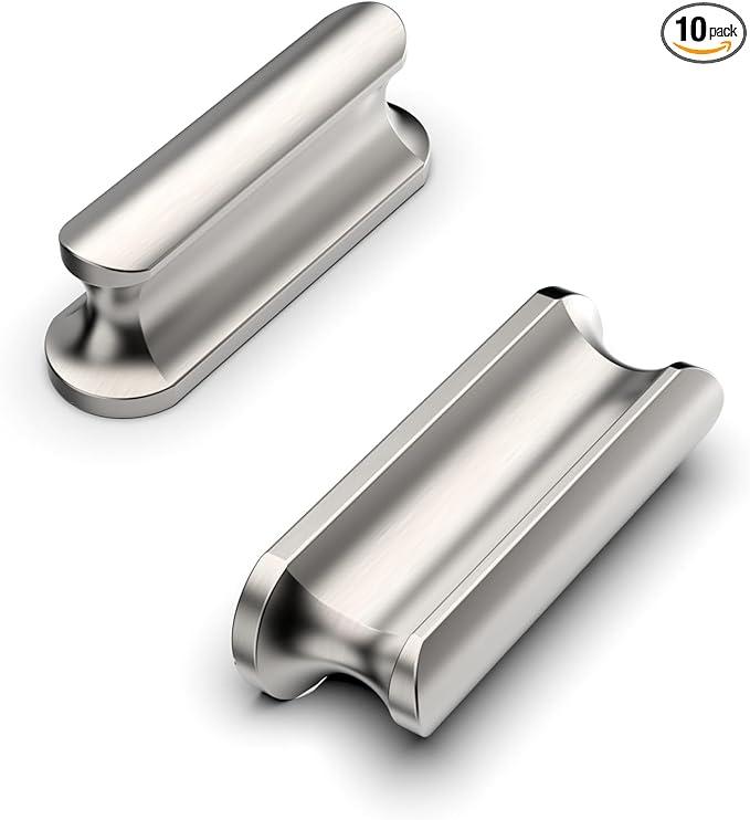 Asidrama 10 Pack 2 inch Brushed Satin Nickel Kitchen Cabinet Knobs Dresser Knobs Drawer Knobs Cabinet Hardware Zinc Knobs