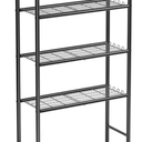 APEXCHASER Metal Shelving, 5-Tier Storage Shelves Large Capacity Steel Wire with Hooks, Adjustable Leveling Feet, Space-Saving Shelf Organizer for Pantry, Laundry, Kitchen (33''Lx12.6''Wx71.5''H)