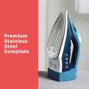 BLACK+DECKER Steam Iron for Clothes with Retractable Cord, Vertical Steaming, Anti-Drip Design, Spray Mist and Auto Clean Button, 1200W