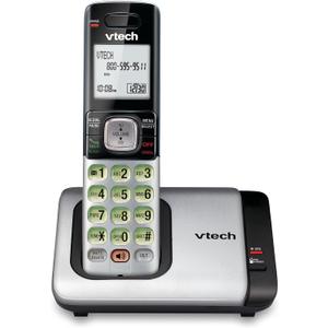 VTech CS6719 DECT 6.0 Cordless Phone with Caller ID/Call Waiting, 1 Cordless Handset, Silver/Black