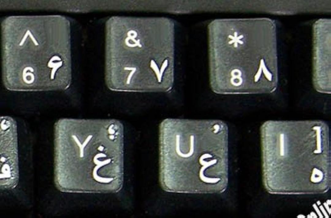 Online-Welcome FARSI (Persian) with White Letters Keyboard Stickers Transparent for Computers LAPTOPS Desktop Keyboards