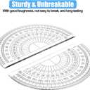 Nicunom 100 Pack Plastic Protractor 180 Degree Math Protractors Geometry Student Protractor, 4 Inches, Clear