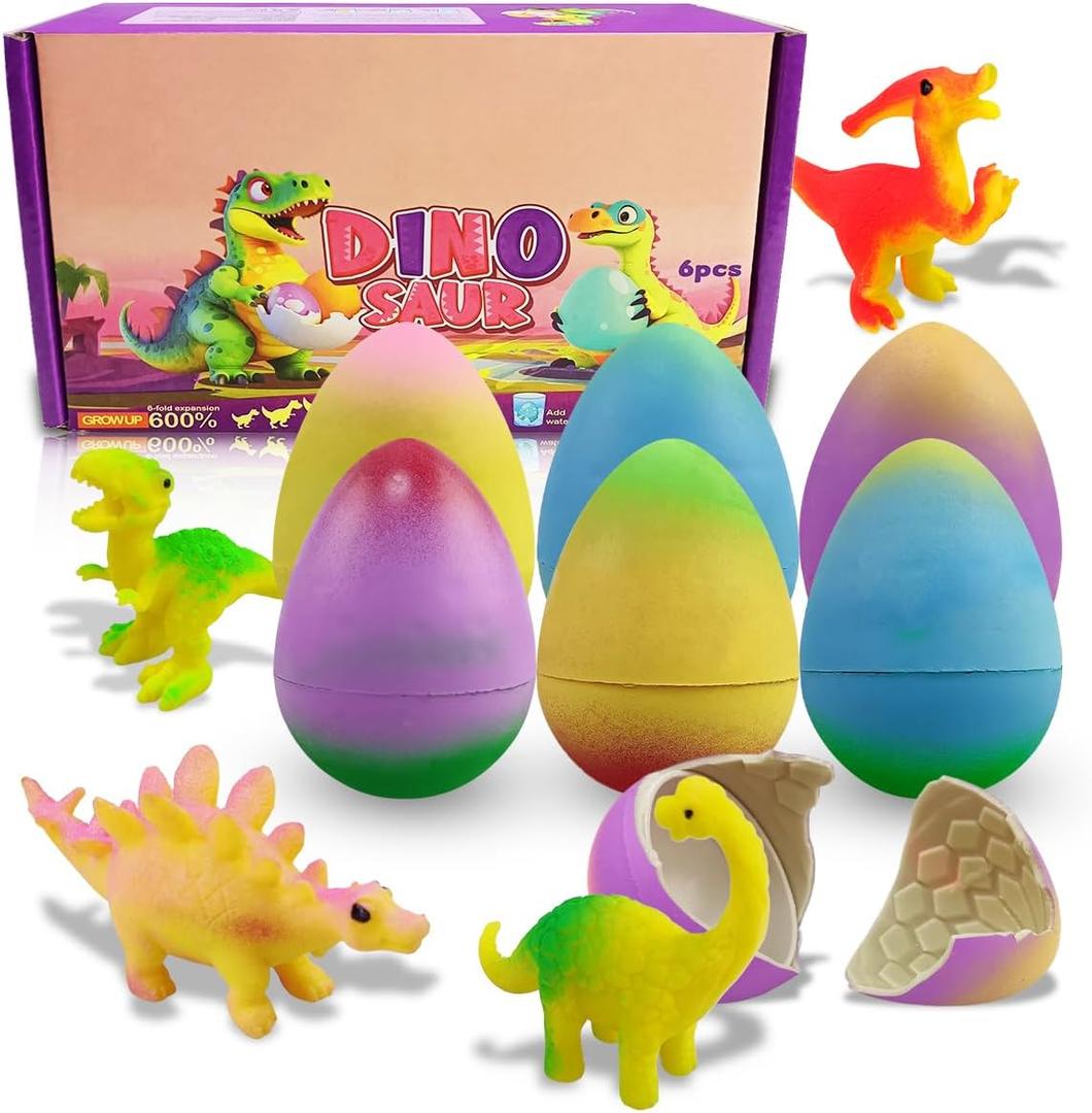 2 x 6 Pack Dinosaur Hatching Surprise Eggs Dinosaur Toys Easter Eggs for Kids Boys Girls Easter Basket Stuffers Gifts Birthday Party Favors Fillers