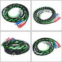 WFLNHB 15 Ft 3 in 1 Air Line Hose Kit Heavy Duty Wrap 7 Way ABS Power Cord Airlines Assembly with Teflon Tape for Semi Trucks Tractor Trailer