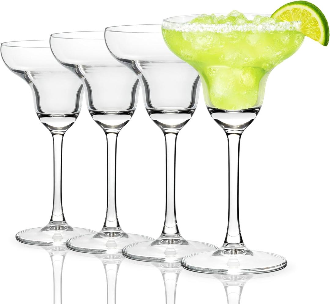Margarita Glasses Set of 4 - 10 FL OZ / 300 ML Martini Glasses, Premium Pure Clear Cocktail Glasses for Margarita, Daiquiri, Paloma - Ideal for Salted or Sugared Rim Cocktails, Housewarming Gift