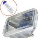 TOJIO A Pair of H4656 Super Vision Crystal Headlight, Halogen Sealed Beam Headlight, (5square,127mm), Replaces# H4656 (a pair)