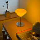 Lotus Atelier Bubble Lamp Mid Century Modern MCM Orange Bedside Table Lamp