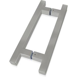 8" Back to Back Ladder Shape Pull Shower Door Handle Compatible with 1/ 4" to 1/ 2" Thickness Glass Door for Frameless Shower Doors, Matte Black with 304 Stainless Steel