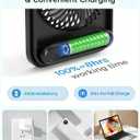 Desk Fan Rechargeable, Portable Battery Desk Fan for Office Bedroom Bedside, Ultra Silent USB Fan with Strong Airflow, Tilt Folding Fan for Travel, 5-Speed with 4000mAh Battery & LCD Display