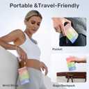 Weekly Pill Organizer 1 Time a Day  Travel Pill Case 7 Day, Small Pill Box 8 Compartments Push Open, with Color Slots, Medicine Organizer for Fish Oil, Vitamins, with Wrist Lanyard, BPA Free, Black