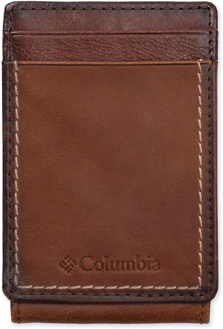 Columbia Men's Slim Burnished Magnetic Front Pocket Wallet