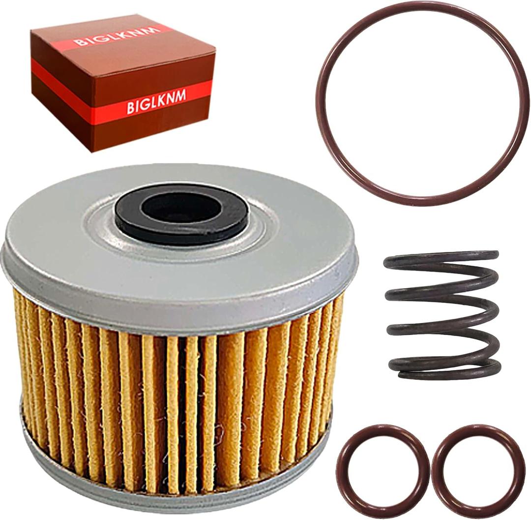 Oil Filter with Spring O-Ring Fit for FourTrax Sportrax 300 400 TRX300X Rancher 350 420 Foreman 450 500 520 Pioneer 500 520; 15412-HM5-A10 Motorcycle Oil Filter