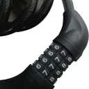 Bike Cable Lock 6FT Long, 4 Digit Resettable Combination Lock, Heavy Duty Steel Cable with Waterproof Vinyl Coating Anti Theft Security Lock for Road Bike E-Bike Scooter Fence Gate Toolbox