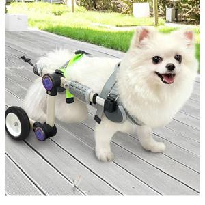 Adjustable Dog Wheelchair for Back Legs Mobility Support Lightweight Pet Wheelchair for Disabled Hind Legs Walking Stable Dog Cart for Pets, Pink (Small