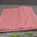 Homaxy 100% Cotton Terry Kitchen Towels(Pink, 13 x 28 inches), Checkered Designed, Soft and Super Absorbent Dish Towels, 4 Pack