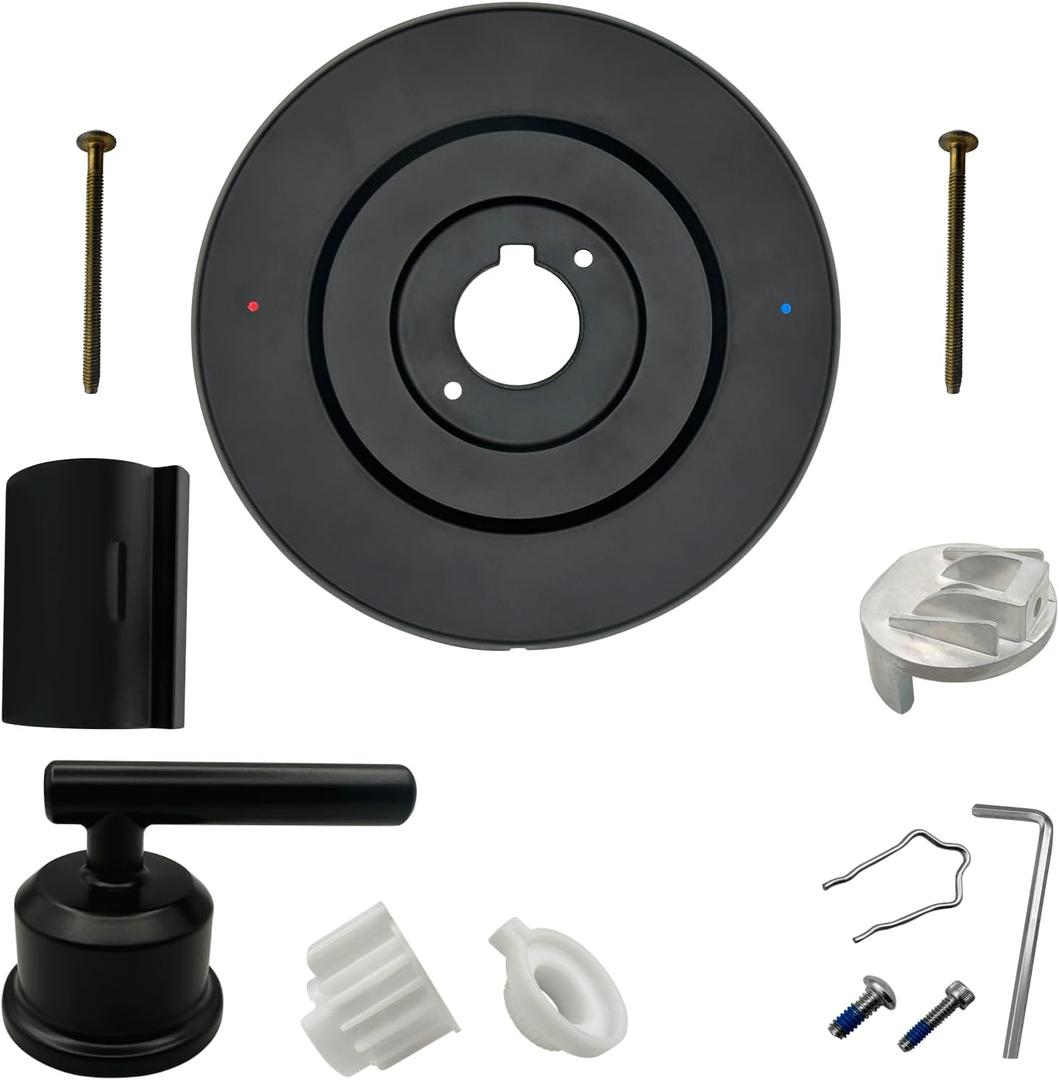 Shower Handle Replacement for Moen 2510/2520/2570/2590 Bathtub Valve, Bath Tub Trim Kit for Single Handle Set (Matte Black)