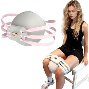 Adjustable Thigh Master, Outer & Inner Thigh Exerciser for Women, Kegel Exerciser, Pelvic Floor Muscle Trainer, Leg & Hip Toner, Glutes & Arms, 5 Levels Resistance (Pink)