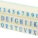 PATIKIL Detachable Number Letter Stamp, 17mm Plastic 9+26 Digits Font Size 1 Numeral 0-9 Alphabet A-Z Combination Set for Card Tag Scrapbook Craft Making Teaching (37*23*15mm)