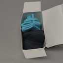 YCT Collapsible Silicone Travel Water Bottle 20oz (600ml), Reuseable Leakproof BPA Free Foldable Sports Bottle, with Carrying Strap, Dark Gray + Blue