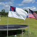 Christian Cross Flag 3x5 Outdoor Double Sided- 3Ply Heavy Duty 240D Nylon(All Weather)- Christianity Religious Flags- 2 Brass Grommets & 4 Rows Stitched
