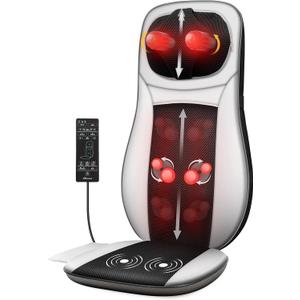 Snailax Neck and Back Massager with Heat, Shiatsu Back Massager for Back Pain, Kneading,Rolling Massage Seat Cushion,Full Body Massage Chair Pad,Seat Massager for Chair,Ideal Gifts