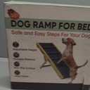 Dog Ramp for Bed BuddyRamp Wooden Adjustable Pet Ramp 32.7 x 15.7 x 19.7, Non-Slip Carpet Surface, Foldable & Portable, Ideal for Large, Medium and Small Dogs