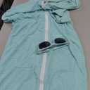 BesserBay Unisex Kids Hooded Swim Cover Up Robe with Pockets and Sunglasses Terry Cloth for Beach Pool Bath, Size 120