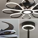 Vlastti 48" Ceiling Fans with Lights and Remote Control 3000-6000K Brightness Dimming Modern LED Ceiling Fans Reversible 6 Wind Speeds Fans lamp for Bedroom, Living Room Kids Room