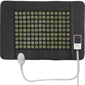 UTK Far Infrared Heating Pad for Back, 5X Deeper Pain Relief, 126 Natural Pure Jade Heating Pad, FSA-HSA Eligible, Gift for Women Men, Hotter to 159, 16 Timers Auto-Off, Memory Function, 31"x 21"