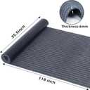 tonchean Runner Rug 3ft x 10ft, Carpet Runner, Indoor Outdoor Hallway Runner with PVC Non-Slip Backing, Washable Floor Carpet for Hallway, Kitchen, Entryway, Dining Room, Dark Gray