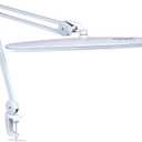 Neatfi Pro Series LED Desk Lamp – True Color Accuracy (CRI 95) | 2,200 Lumens, 24W | 23" Shade | Dimmable | Professional Light for Artists, Crafters, Home & Office (White, Non-CCT with Clamp)