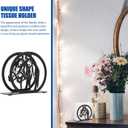 Cabilock Wrought Iron Napkin Holder with Horse Design Rustic Paper Towel Stand for Kitchen Dining Table and Coffee Shop Tissue Organizer