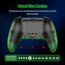 BETMI Wireless Controller for PS-5,Pro/Slim/PC, with Hall Effect Joystick & Trigger/Macro/Turbo/RGB Light/3.5mm TRRS Audio Jack/Speaker/Mute Button/6-Axis Gyro/Dual Vibration/Touchpad (Black/Clear)