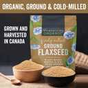 5 x Viva Naturals Organic Ground Flaxseed, 15 oz (425 g) Plant-Based Protein, Vegan Omega-3 & Fiber, Finely Milled Flax Seeds, Perfect for Smoothies & Baking